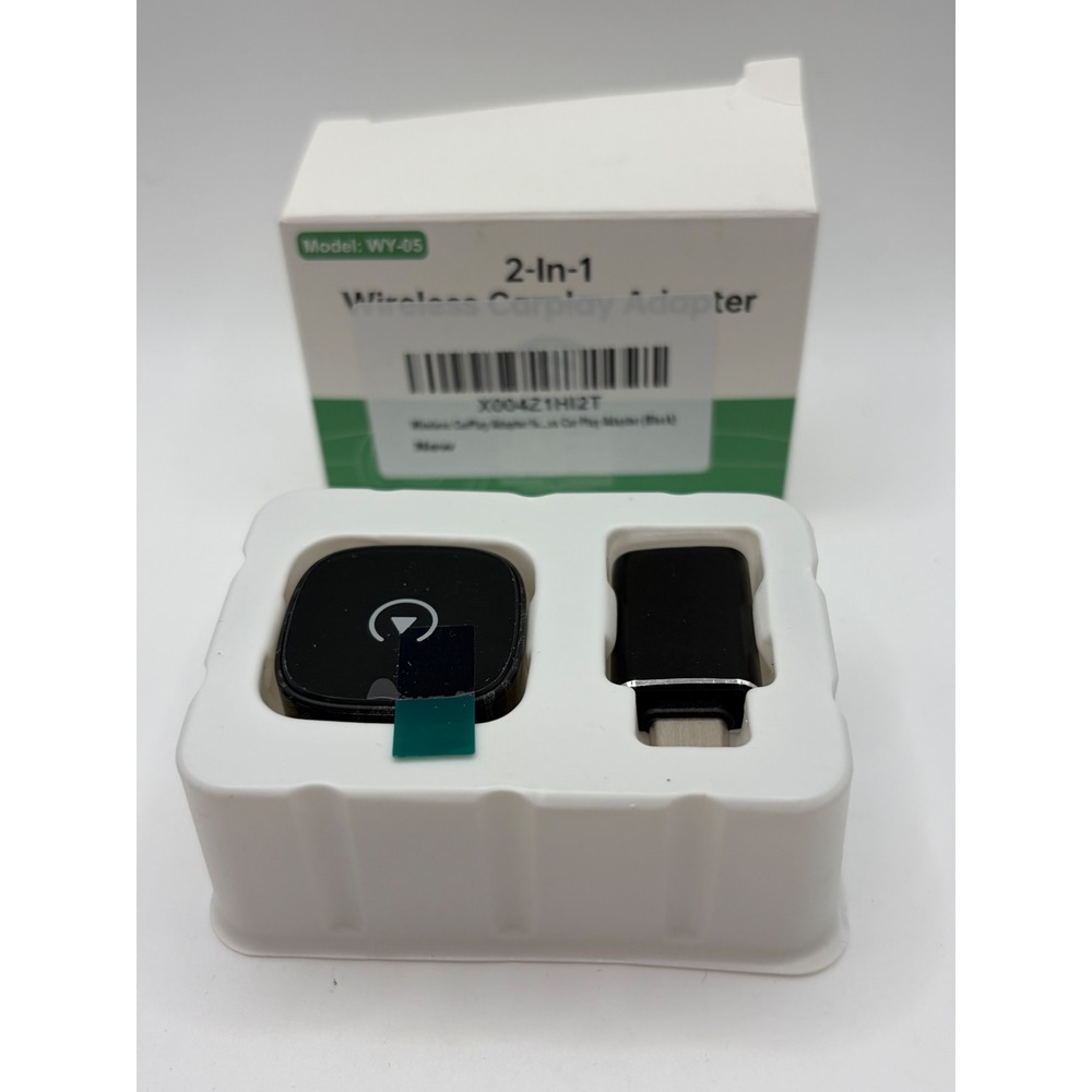 2-In-1 Wireless Carplay Android Auto Adapter Model WY-05 Black Dongle New